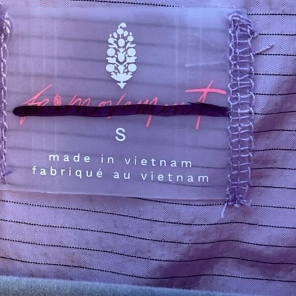 FREE PEOPLE Movement  Starting Lineup Windbreaker Bomber Purple Jacket Sml NWOT - Picture 14 of 15